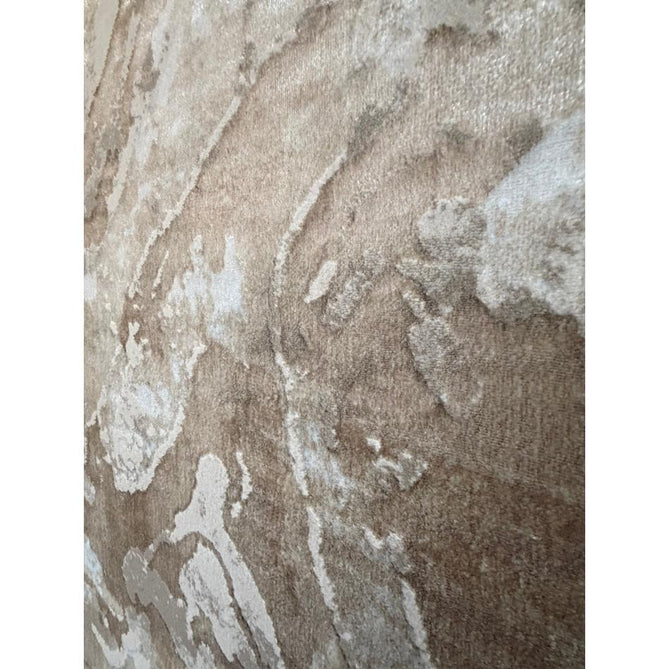 Tidal TL982 Modern Abstract Distressed Metallic Shimmer Soft Smooth Textured Polyester Low Profile Short Pile Beige/Cream/Earth Rug