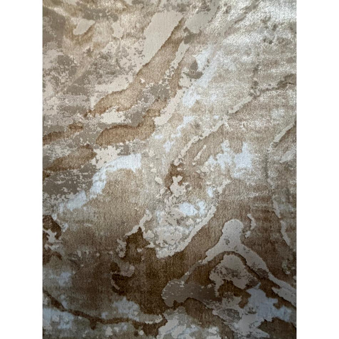 Tidal TL982 Modern Abstract Distressed Metallic Shimmer Soft Smooth Textured Polyester Low Profile Short Pile Beige/Cream/Earth Rug