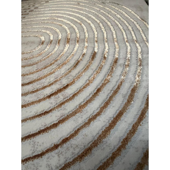 Apollo 2683 Modern Geometric Swirl Distressed Metallic Shimmer High-Density Textured Low Profile Short-Pile Beige/Grey/Bronze/Terra/Brown/Cream Rug