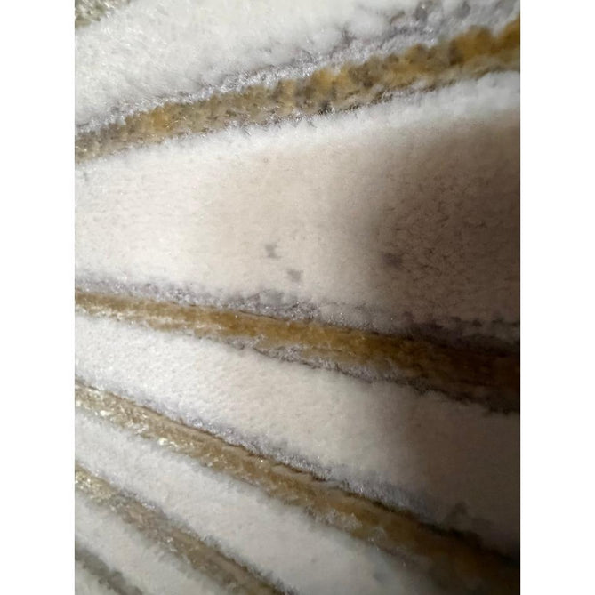 Apollo 2683 Modern Geometric Swirl Distressed Metallic Shimmer High-Density Textured Low Profile Short-Pile Grey/Gold/Cream Rug