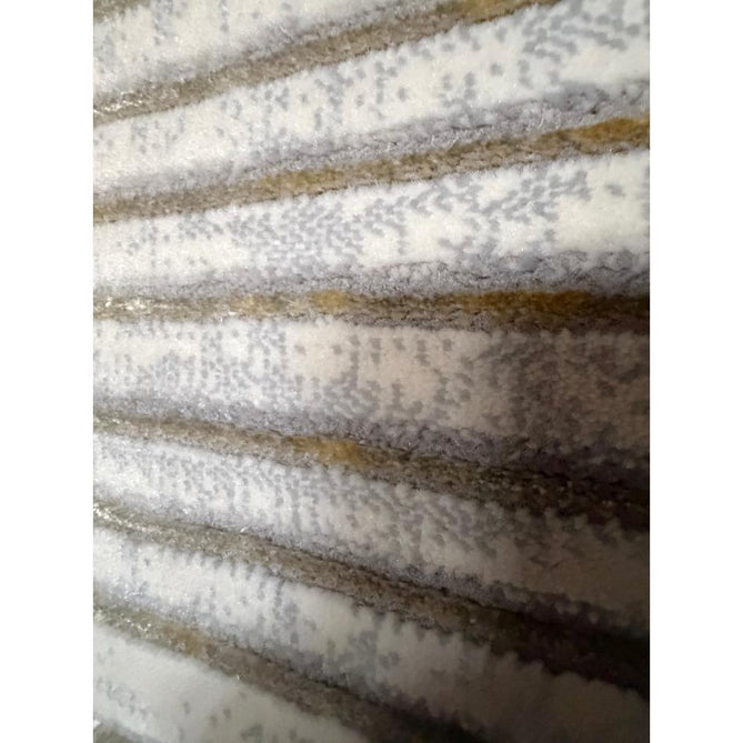 Apollo 2683 Modern Geometric Swirl Distressed Metallic Shimmer High-Density Textured Low Profile Short-Pile Grey/Gold/Cream Rug