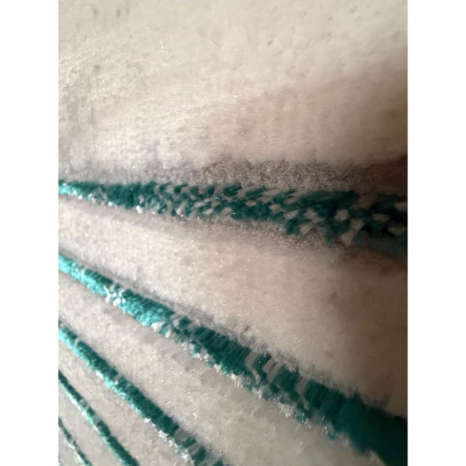 Apollo 2683 Modern Geometric Swirl Distressed Metallic Shimmer High-Density Textured Low Profile Short-Pile Grey/TealGreen/Cream Rug