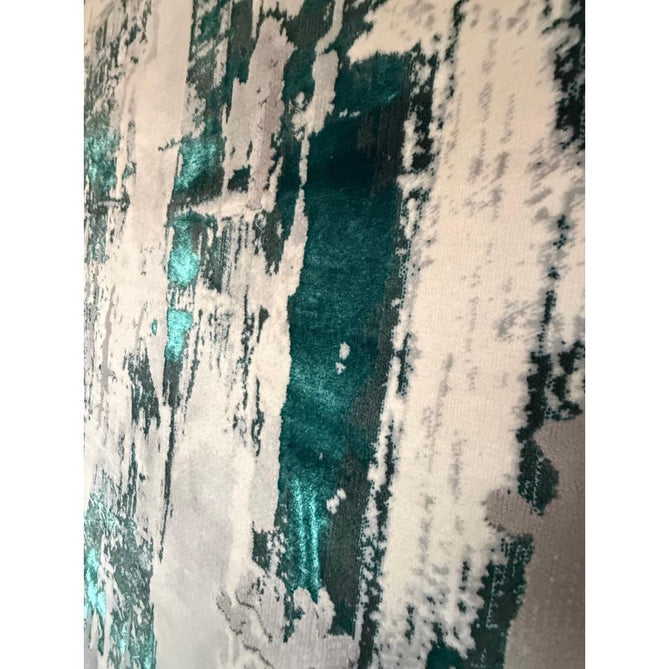Apollo GR579 Modern Abstract Distressed Metallic Shimmer High-Density Textured Low Profile Short-Pile Grey/Green/Cream Rug