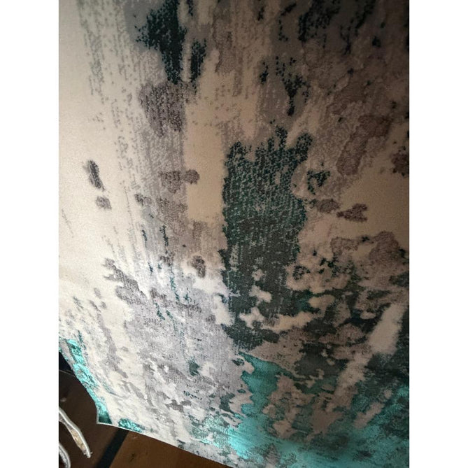 Apollo GR580 Modern Abstract Distressed Metallic Shimmer High-Density Textured Low Profile Short-Pile Grey/Green/Cream Rug