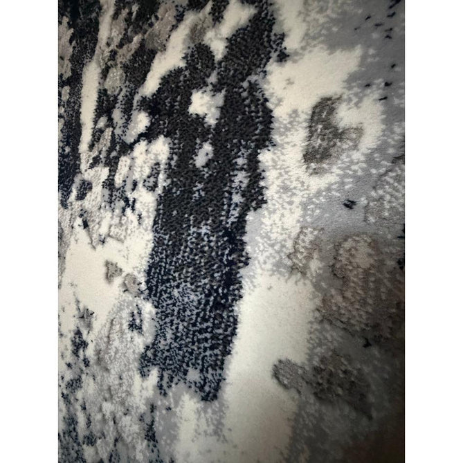 Apollo GR580 Modern Abstract Distressed Metallic Shimmer High-Density Textured Low Profile Short-Pile Grey/Navy/Cream Rug