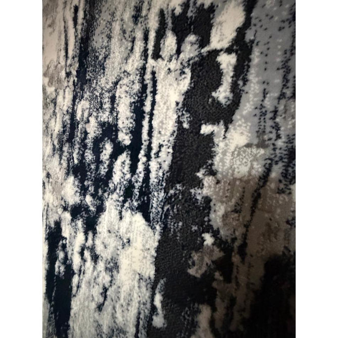 Apollo GR580 Modern Abstract Distressed Metallic Shimmer High-Density Textured Low Profile Short-Pile Grey/Navy/Cream Rug