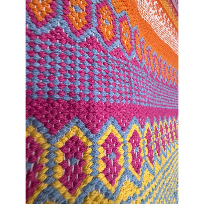 Cascade 29899 Modern Geometric Stripe Hand-Woven Cotton Flatweave Bright Multi Rug