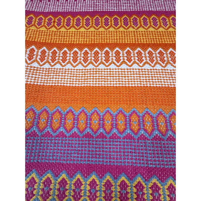 Cascade 29899 Modern Geometric Stripe Hand-Woven Cotton Flatweave Bright Multi Rug