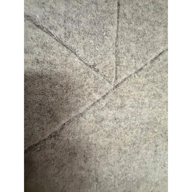Kasbah KB2025 Modern Plain Geometric Hand-Carved Block Lines Wool Warm Beige Rug
