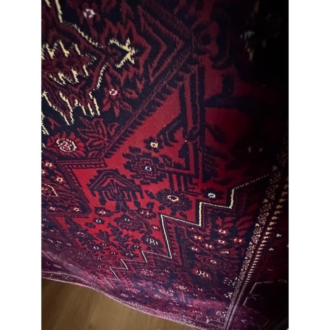 Dubai 62101 Traditional Persian Floral Medallion Border Soft High Density Smooth Touch Polyester Deep Red/Navy/Black/White Runner