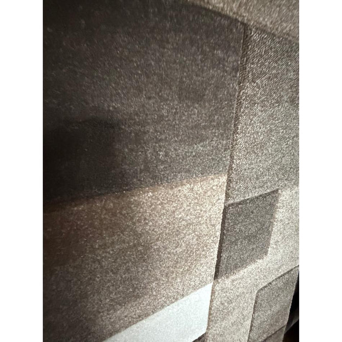 Matrix MT61 Modern Geometric Blocks Carved Soft Textured Easy-Care Durable Polypropylene Short Pile Brown/Beige/Cream Rug