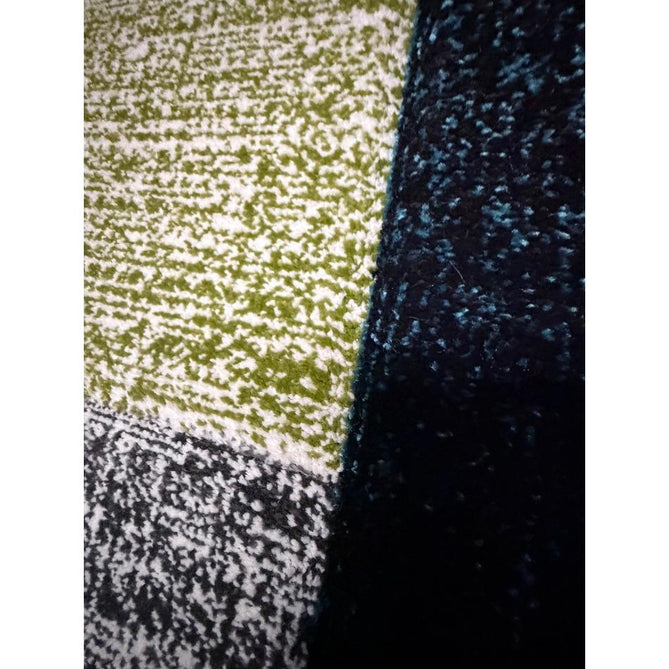 Brooklyn 21830 Modern Geometric Square Patchwork Blocks Soft Carved Durable Short Pile Grey/Multicolour Rug