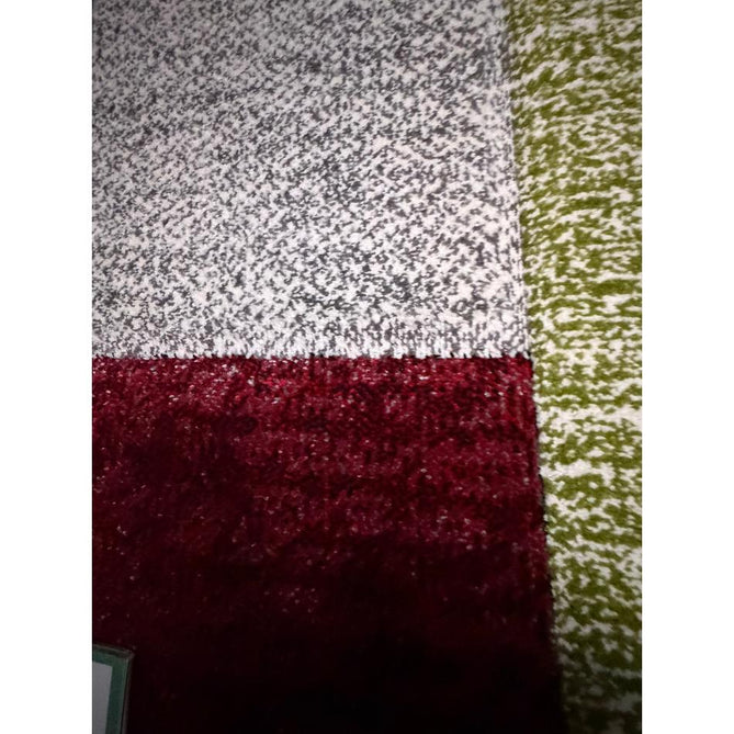 Brooklyn 21830 Modern Geometric Square Patchwork Blocks Soft Carved Durable Short Pile Grey/Multicolour Rug
