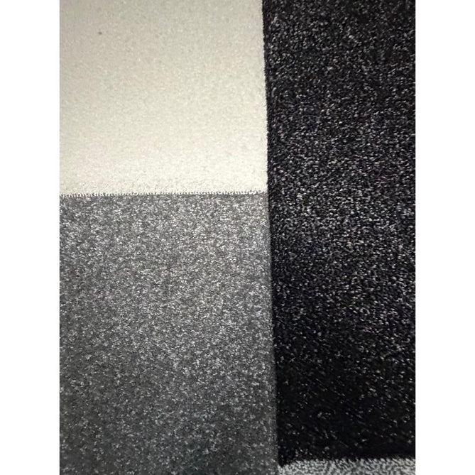 Brooklyn 646 Modern Geometric Tile Blocks Soft Carved Durable Short Pile Grey/Cream Rug