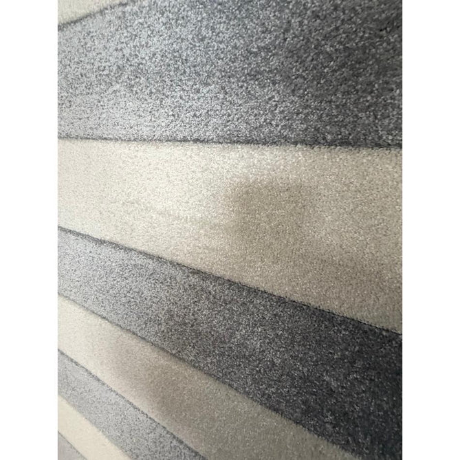 Catherine Lansfield Cove Stripe Modern Linear Durable Easy-Care Carved High Density Polyproplyene Grey/Cream Rug
