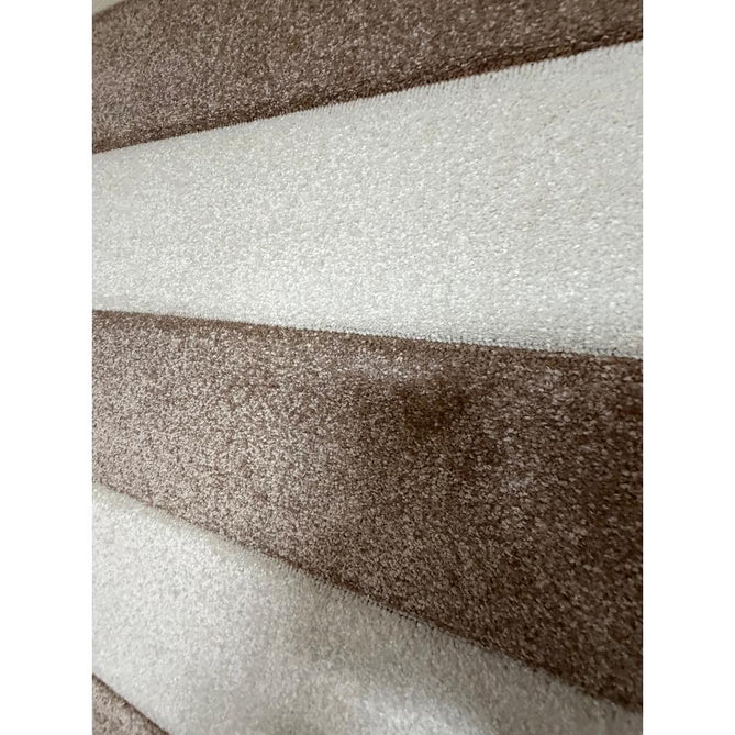 Catherine Lansfield Cove Stripe Modern Linear Durable Easy-Care Carved High Density Polyproplyene Natural/Cream Rug