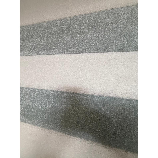 Catherine Lansfield Cove Stripe Modern Linear Durable Easy-Care Carved High Density Polyproplyene Light Sage Green/Cream Rug