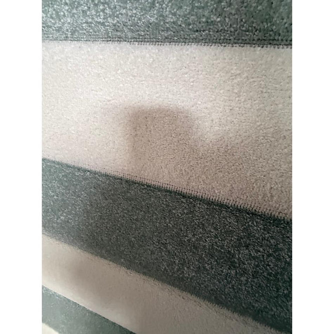 Catherine Lansfield Cove Stripe Modern Linear Durable Easy-Care Carved High Density Polyproplyene Light Sage Green/Cream Rug