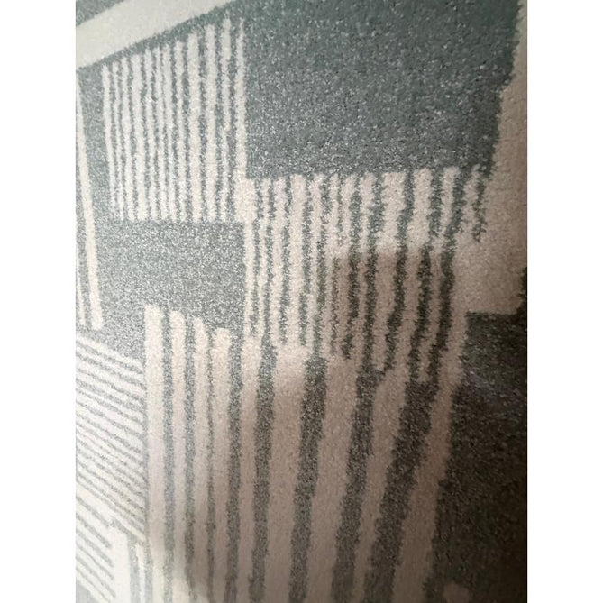 Catherine Lansfield Blocks Modern Geometric Durable Easy-Care Carved High Density Polyproplyene Light Sage Green/Cream Rug