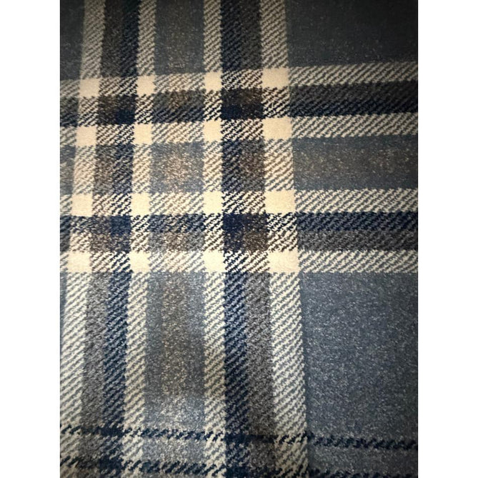 Catherine Lansfield Kelso Check Modern Geometric Tartan Durable Easy-Care Carved High Density Polyproplyene Blue Rug