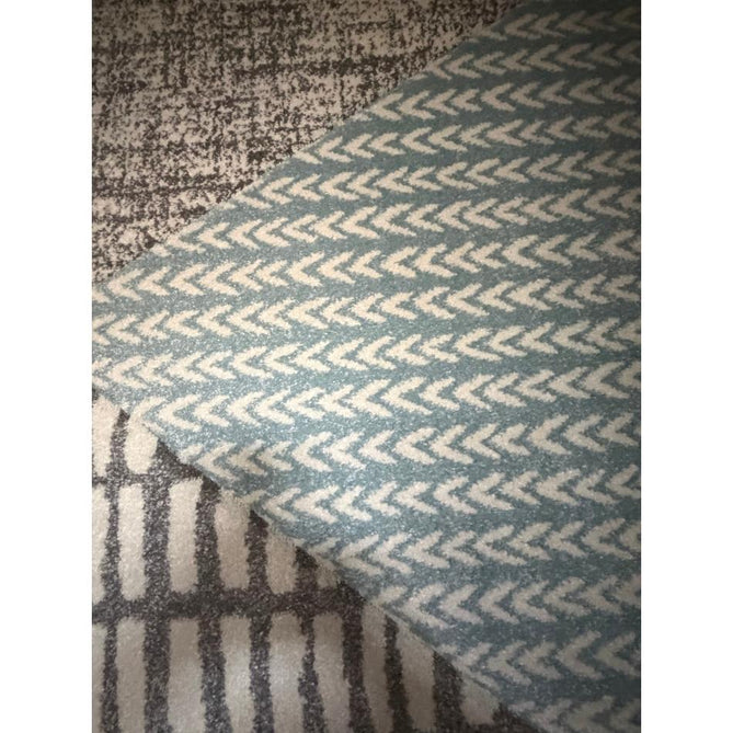 Catherine Lansfield Larsson Geo Modern Abstract Durable Easy-Care Carved High Density Polyproplyene Blue/Grey Rug