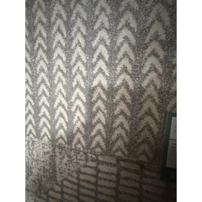 Catherine Lansfield Larsson Modern Abstract Durable Easy-Care Carved High Density Polyproplyene Grey/Cream Rug