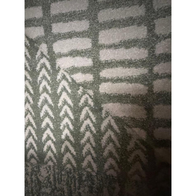 Catherine Lansfield Larsson Modern Abstract Durable Easy-Care Carved High Density Polyproplyene Light Sage Green/Cream Rug