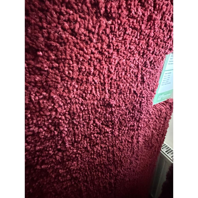 Sierra 9000 Plush Soft High-Density Stain-Resistant Plain Textured Polypropylene Shaggy Ruby Rug