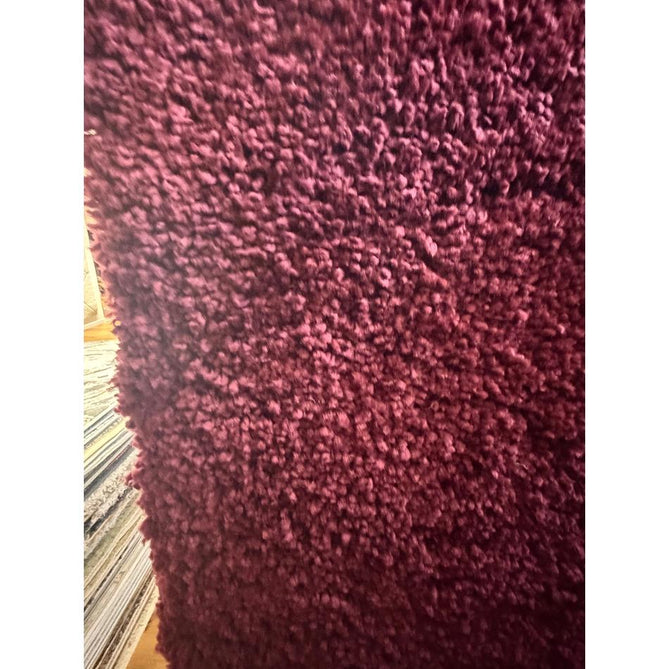 Sierra 9000 Plush Soft High-Density Stain-Resistant Plain Textured Polypropylene Shaggy Ruby Rug
