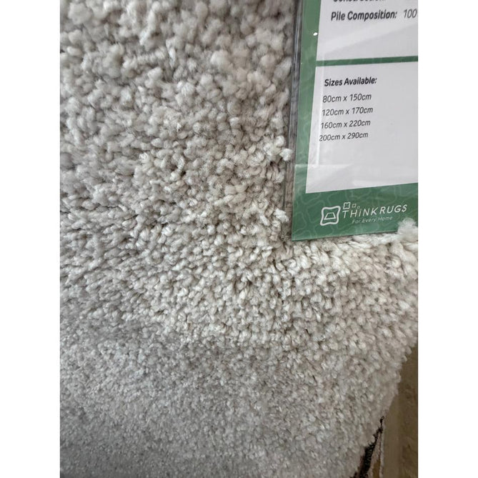Sierra 9000 Plush Soft High-Density Stain-Resistant Plain Textured Polypropylene Shaggy Cream Rug