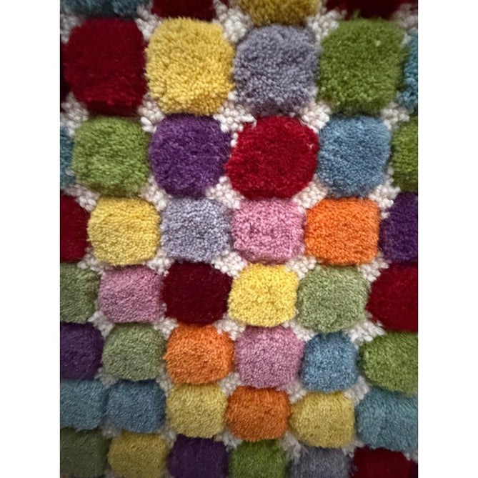 Prism PR429 Modern Geometric Spot Mosaic Hand-Woven Wool Red/Green/Blue/Yellow/Orange/Purple/Multicolour Rug