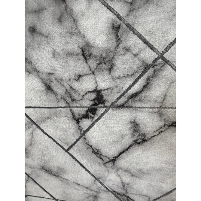 Craft 23299 Modern Geometric Marbled Soft Textured Grey/Ivory/Silver Rug