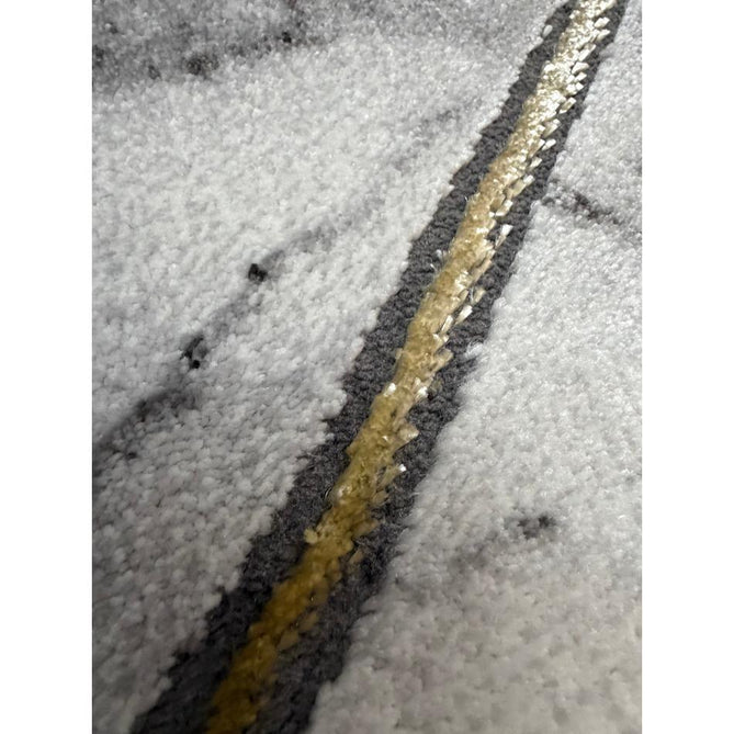 Craft 23299 Modern Geometric Marbled Soft Textured Grey/Ivory/Gold Rug