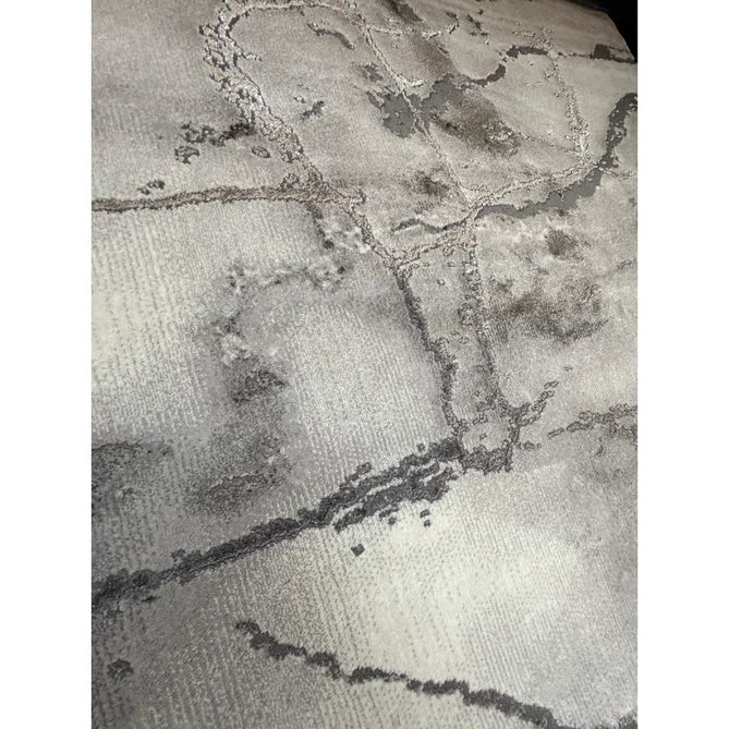 Craft 23270 Modern Abstract Marbled Soft Textured Ivory/Grey/Silver Rug