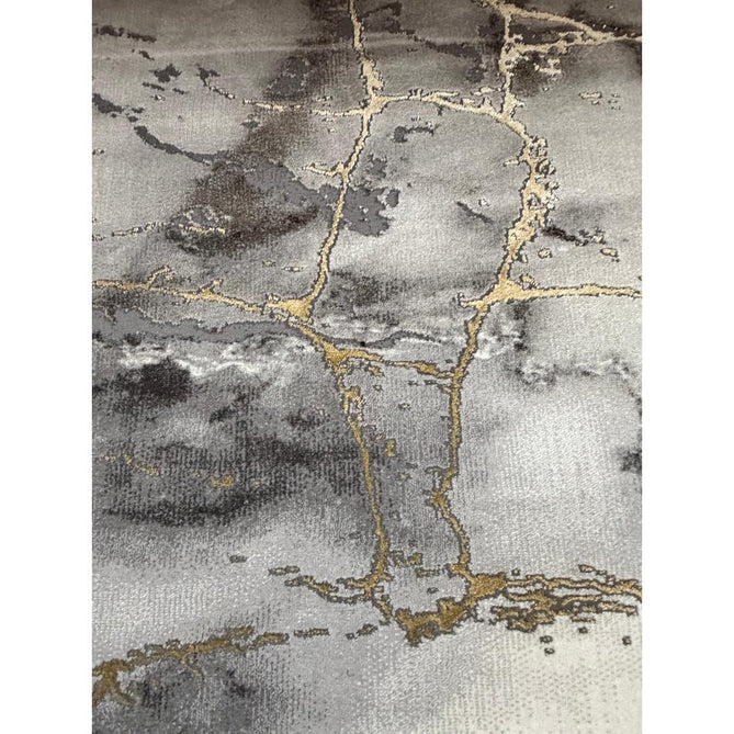 Craft 23270 Modern Abstract Marbled Soft Textured Ivory/Grey/Gold Rug