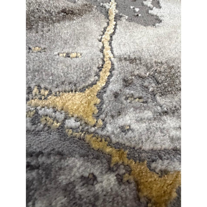 Craft 23270 Modern Abstract Marbled Soft Textured Ivory/Grey/Gold Rug