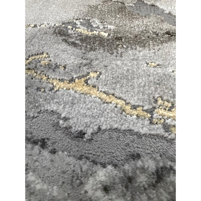 Craft 23270 Modern Abstract Marbled Soft Textured Ivory/Grey/Gold Rug