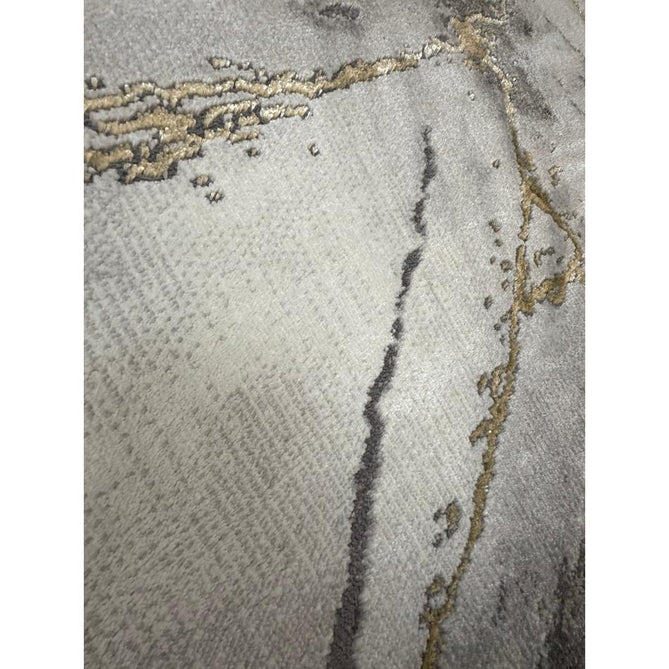 Craft 23270 Modern Abstract Marbled Soft Textured Ivory/Grey/Gold Rug