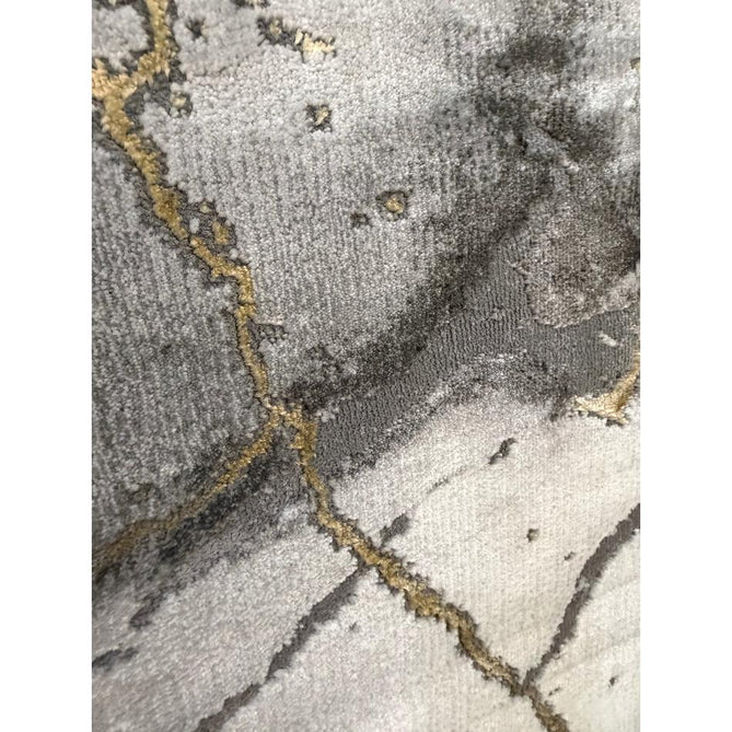 Craft 23270 Modern Abstract Marbled Soft Textured Ivory/Grey/Gold Rug