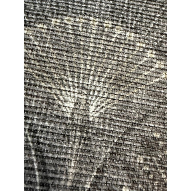 Washable Catherine Lansfield Deco Peacock Lightweight Printed Polyester Flatweave Silver Rug