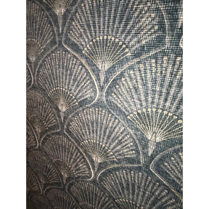 Washable Catherine Lansfield Deco Peacock Lightweight Printed Polyester Flatweave Blue Rug