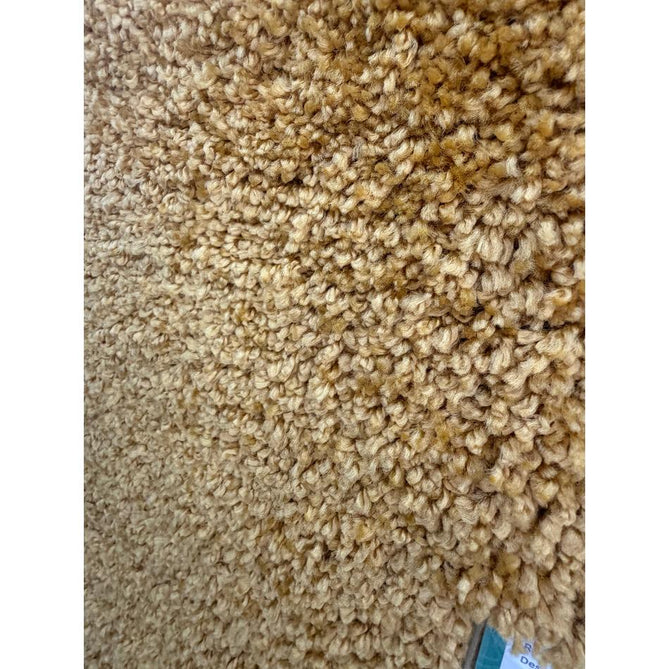 Sierra 9000 Plush Soft High-Density Stain-Resistant Plain Textured Polypropylene Shaggy Yellow Rug