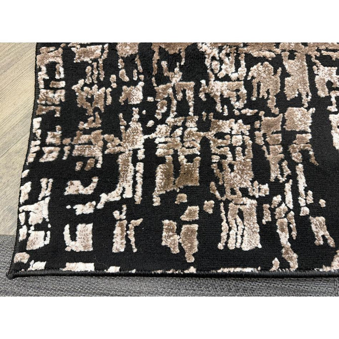 Belgravia Nexus BLG03 Modern Abstract Distressed Grid Metallic Shimmer Soft Textured Hi-Lo Polyblend Short Pile Warm Mocha/Taupe/Ivory/Charcoal/Stone Grey/Sand Rug