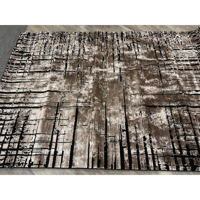 Belgravia Nexus BLG03 Modern Abstract Distressed Grid Metallic Shimmer Soft Textured Hi-Lo Polyblend Short Pile Warm Mocha/Taupe/Ivory/Charcoal/Stone Grey/Sand Rug