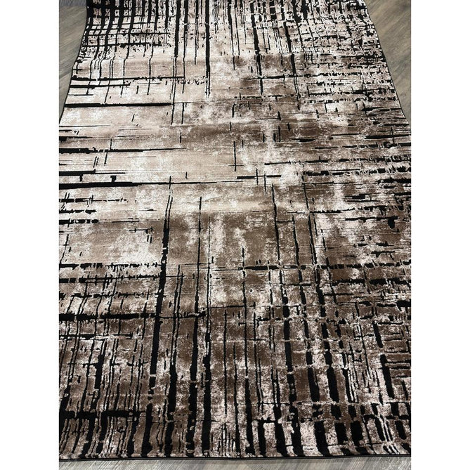 Belgravia Nexus BLG03 Modern Abstract Distressed Grid Metallic Shimmer Soft Textured Hi-Lo Polyblend Short Pile Warm Mocha/Taupe/Ivory/Charcoal/Stone Grey/Sand Rug