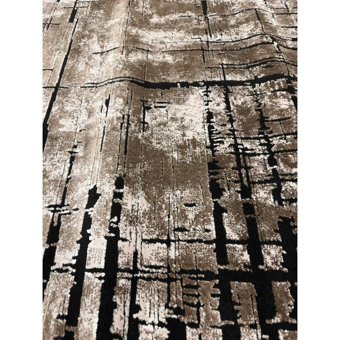 Belgravia Nexus BLG03 Modern Abstract Distressed Grid Metallic Shimmer Soft Textured Hi-Lo Polyblend Short Pile Warm Mocha/Taupe/Ivory/Charcoal/Stone Grey/Sand Rug