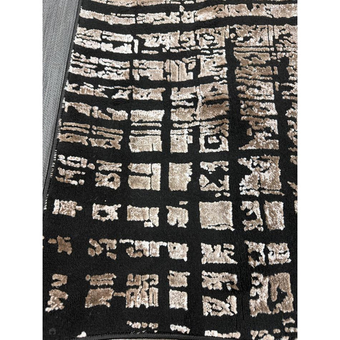 Belgravia Nexus BLG03 Modern Abstract Distressed Grid Metallic Shimmer Soft Textured Hi-Lo Polyblend Short Pile Warm Mocha/Taupe/Ivory/Charcoal/Stone Grey/Sand Rug