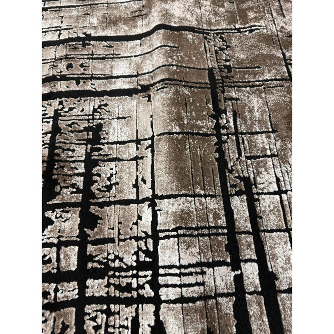 Belgravia Nexus BLG03 Modern Abstract Distressed Grid Metallic Shimmer Soft Textured Hi-Lo Polyblend Short Pile Warm Mocha/Taupe/Ivory/Charcoal/Stone Grey/Sand Rug