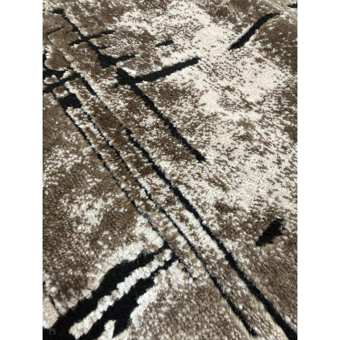 Belgravia Nexus BLG03 Modern Abstract Distressed Grid Metallic Shimmer Soft Textured Hi-Lo Polyblend Short Pile Warm Mocha/Taupe/Ivory/Charcoal/Stone Grey/Sand Rug