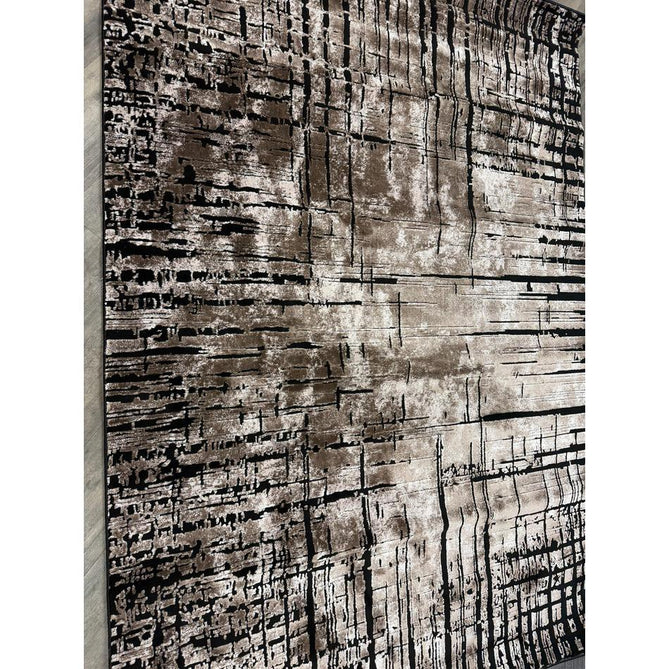 Belgravia Nexus BLG03 Modern Abstract Distressed Grid Metallic Shimmer Soft Textured Hi-Lo Polyblend Short Pile Warm Mocha/Taupe/Ivory/Charcoal/Stone Grey/Sand Rug